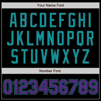Custom Black Purple-Teal Authentic Baseball Jersey - Sky-Custom