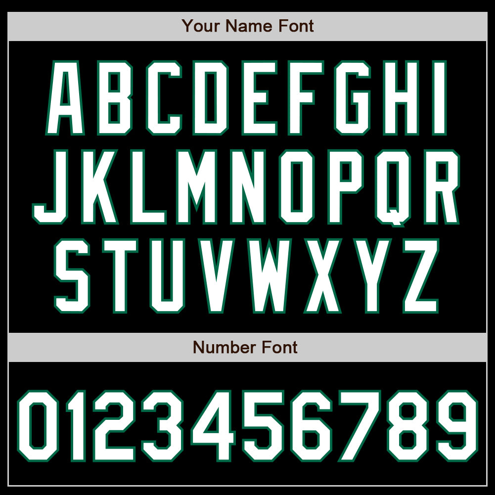 Custom Black White-Kelly Green Authentic Baseball Jersey - Sky-Custom