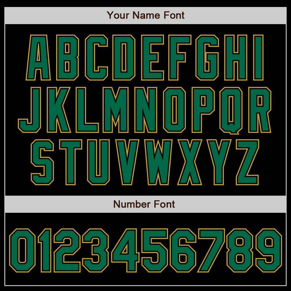 Custom Black Kelly Green-Old Gold Authentic Baseball Jersey - Sky-Custom