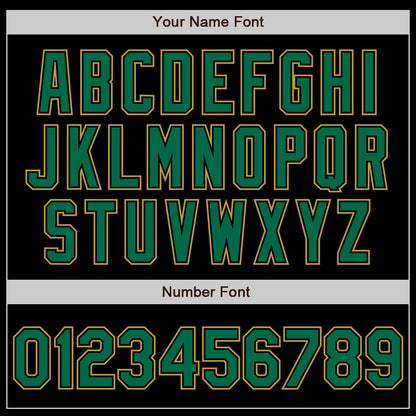 Custom Black Kelly Green-Old Gold Authentic Baseball Jersey - Sky-Custom
