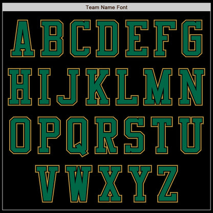 Custom Black Kelly Green-Old Gold Authentic Baseball Jersey - Sky-Custom
