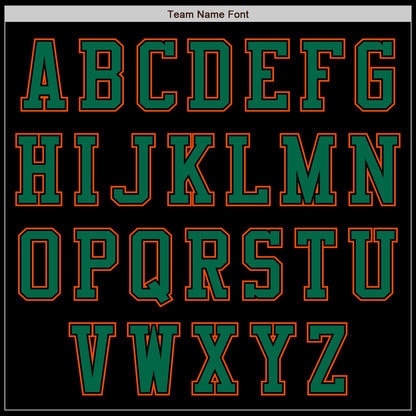 Custom Black Orange-Kelly Green Authentic Baseball Jersey - Sky-Custom