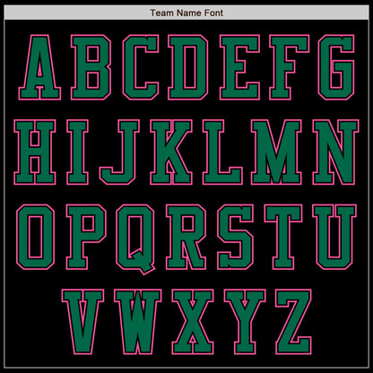 Custom Black Pink-Kelly Green Authentic Baseball Jersey - Sky-Custom
