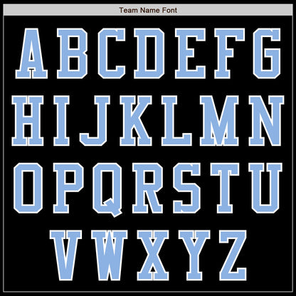 Custom Black Light Blue-White Authentic Baseball Jersey - Sky-Custom