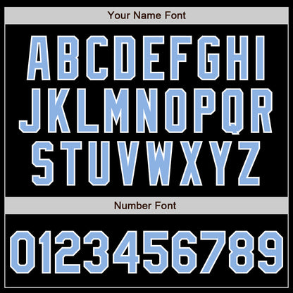 Custom Black Light Blue-White Authentic Baseball Jersey - Sky-Custom