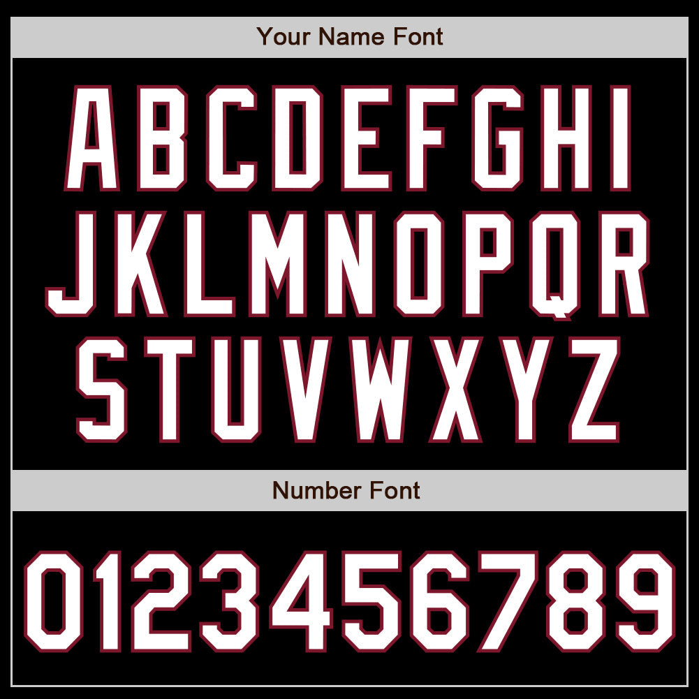 Custom Black White-Crimson Authentic Baseball Jersey - Sky-Custom