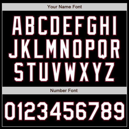 Custom Black White-Crimson Authentic Baseball Jersey - Sky-Custom
