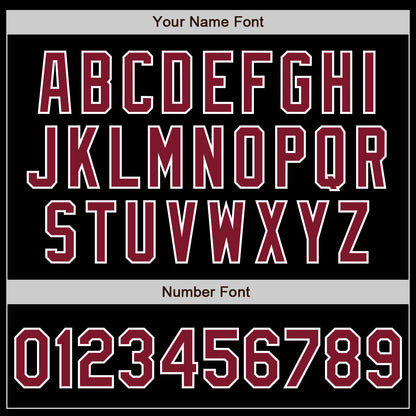 Custom Black Crimson-White Authentic Baseball Jersey - Sky-Custom