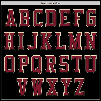 Custom Black Crimson-Cream Authentic Baseball Jersey - Sky-Custom