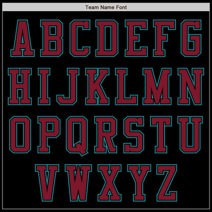 Custom Black Teal-Crimson Authentic Baseball Jersey - Sky-Custom