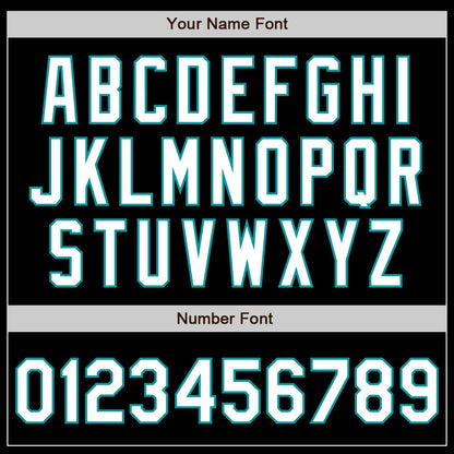Custom Black White-Teal Authentic Baseball Jersey - Sky-Custom