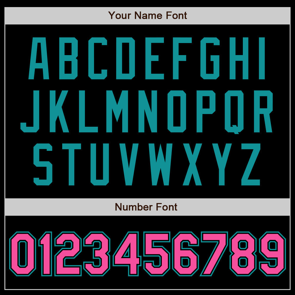 Custom Black Pink-Teal Authentic Baseball Jersey - Sky-Custom