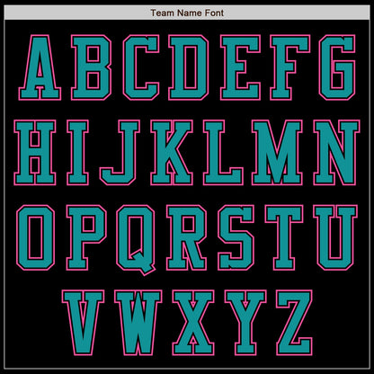 Custom Black Pink-Teal Authentic Baseball Jersey - Sky-Custom