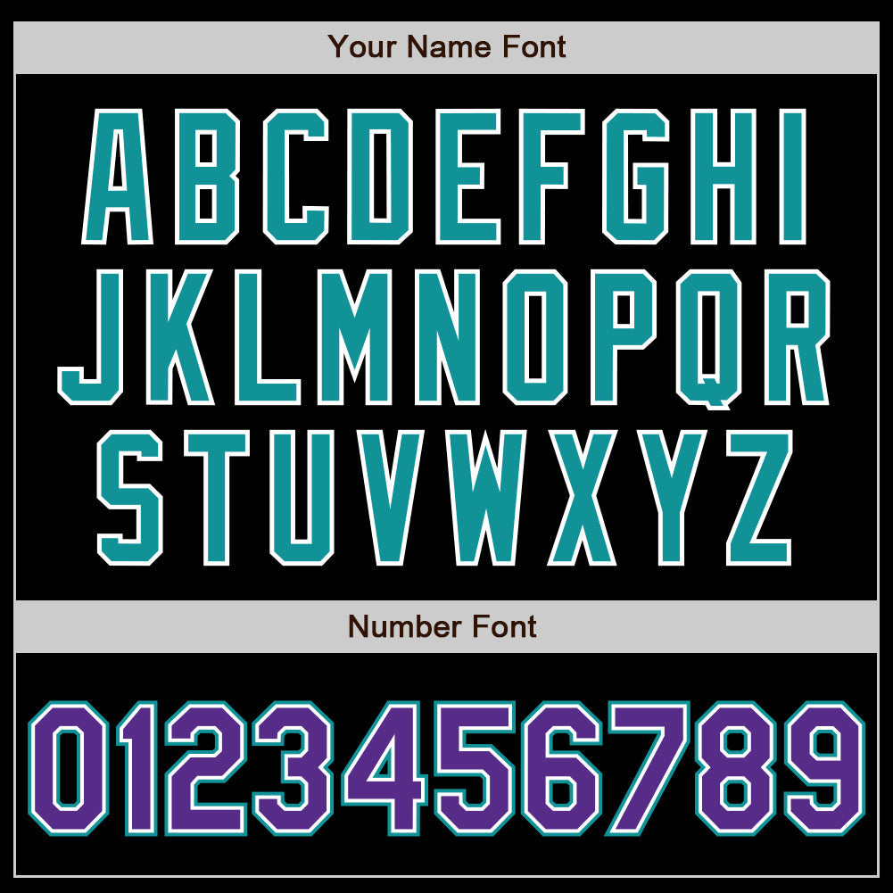 Custom Black Purple-Teal Authentic Baseball Jersey - Sky-Custom
