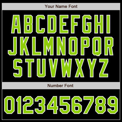 Custom Black Neon Green-White Authentic Baseball Jersey - Sky-Custom