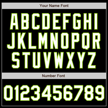 Custom Black White-Neon Green Authentic Baseball Jersey - Sky-Custom