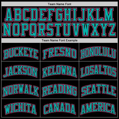Custom Black Pink Aqua-White Authentic Throwback Basketball Jersey - Sky-Custom