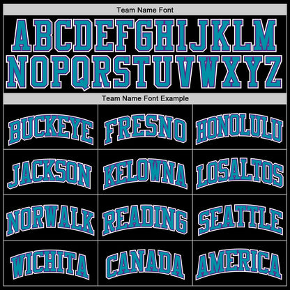 Custom Black Teal Purple-White Authentic Throwback Basketball Jersey - Sky-Custom