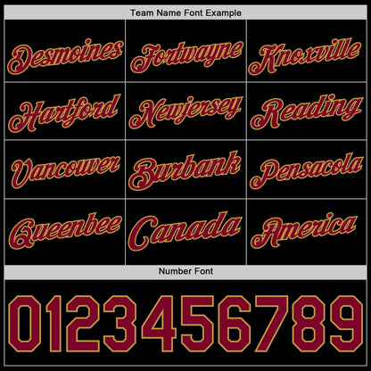 Custom Black Maroon-Old Gold Authentic Basketball Jersey - Sky-Custom