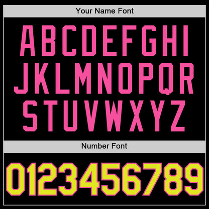 Custom Black Neon Yellow-Pink Authentic Basketball Jersey - Sky-Custom