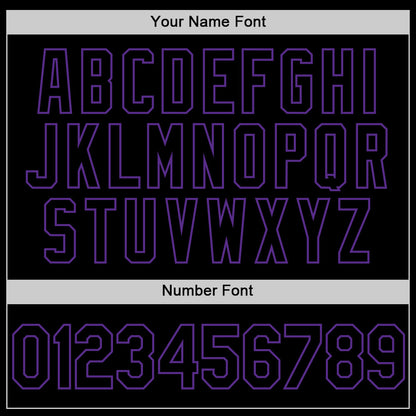 Custom Black Purple Authentic Basketball Jersey - Sky-Custom