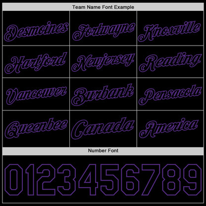 Custom Black Purple Authentic Basketball Jersey - Sky-Custom