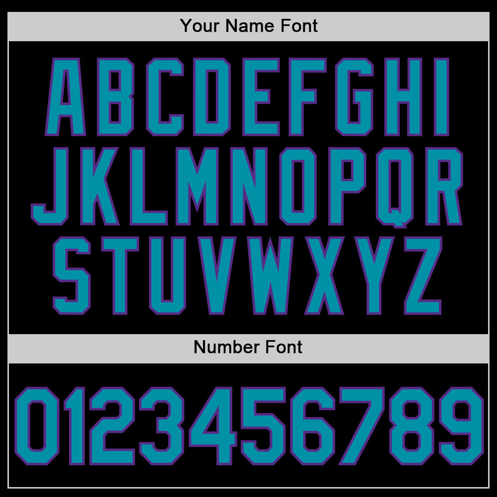 Custom Black Teal-Purple Authentic Basketball Jersey - Sky-Custom