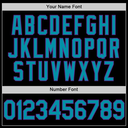 Custom Black Teal-Purple Authentic Basketball Jersey - Sky-Custom