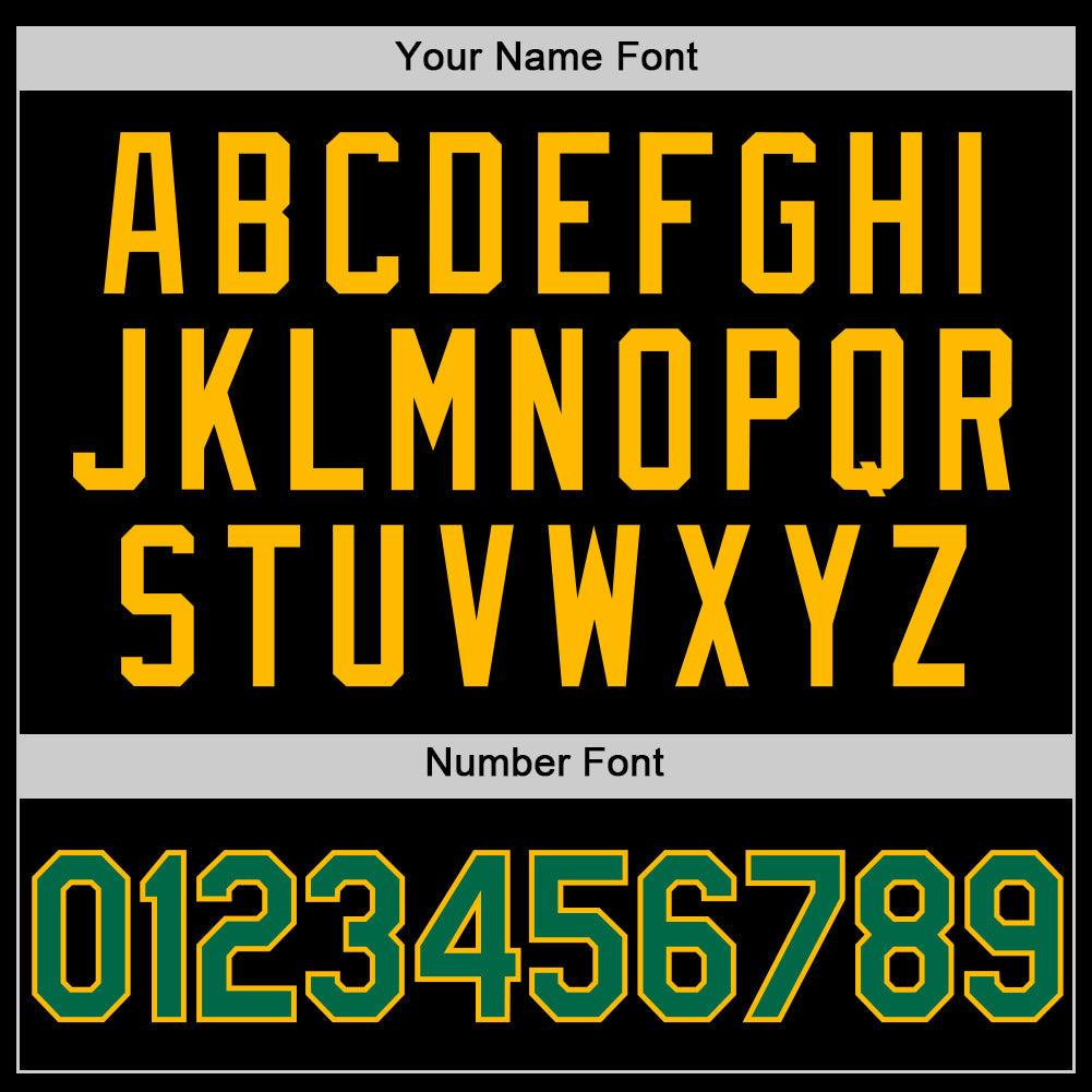 Custom Black Kelly Green-Gold Authentic Basketball Jersey - Sky-Custom