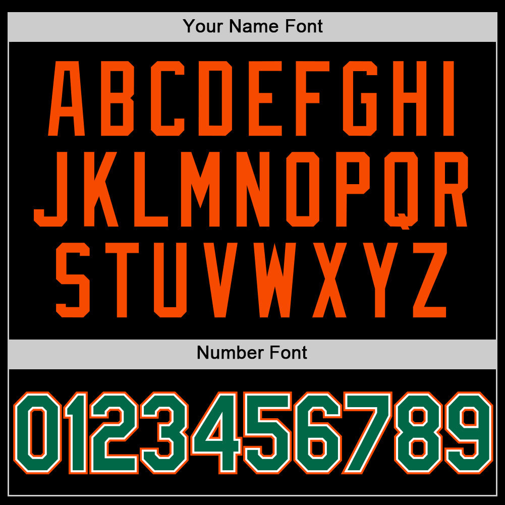 Custom Black Kelly Green White-Orange Authentic Basketball Jersey - Sky-Custom