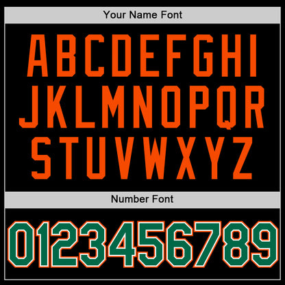 Custom Black Kelly Green White-Orange Authentic Basketball Jersey - Sky-Custom