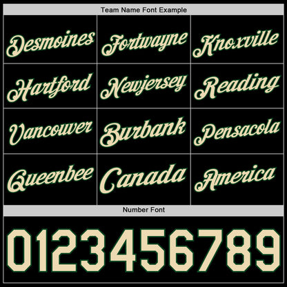 Custom Black Cream-Green Authentic Basketball Jersey - Sky-Custom