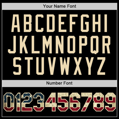 Custom Black Vintage USA Flag-Cream Authentic Basketball Jersey - Sky-Custom