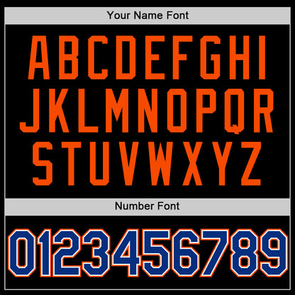 Custom Black Royal White-Orange Authentic Basketball Jersey - Sky-Custom