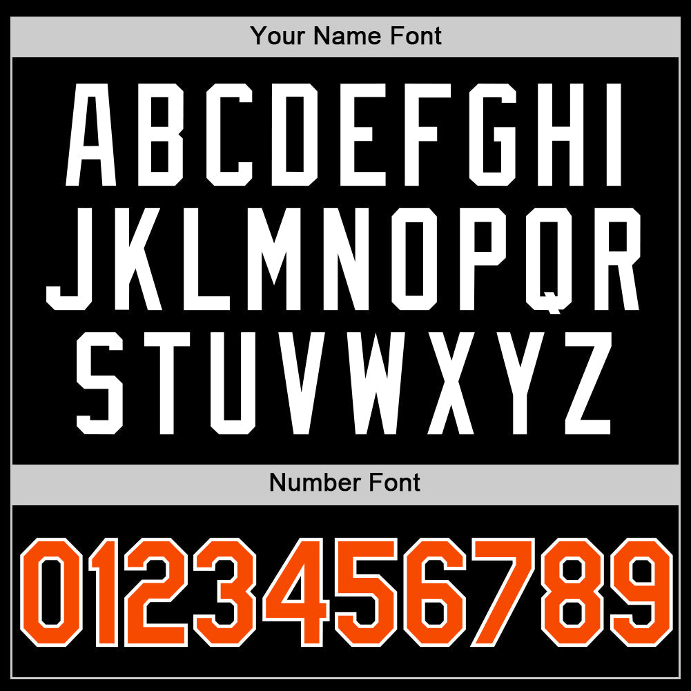 Custom Black Orange-White Authentic Basketball Jersey - Sky-Custom