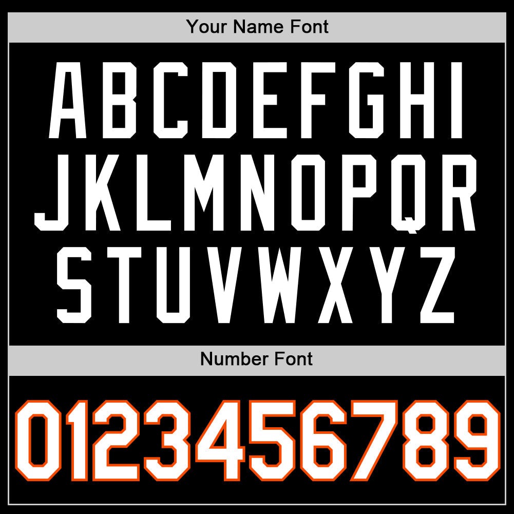 Custom Black White-Orange Authentic Basketball Jersey - Sky-Custom