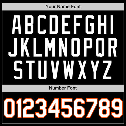 Custom Black White-Orange Authentic Basketball Jersey - Sky-Custom