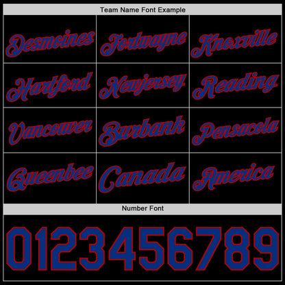 Custom Black Royal-Red Authentic Basketball Jersey - Sky-Custom