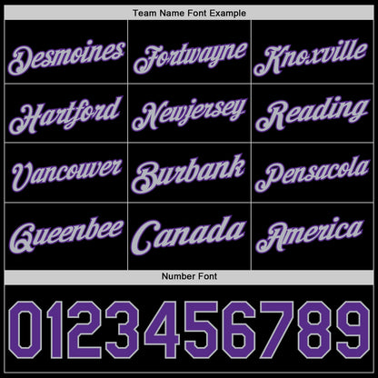 Custom Black Purple-Gray Authentic Basketball Jersey - Sky-Custom