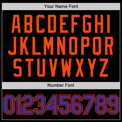 Custom Black Purple-Orange Authentic Basketball Jersey - Sky-Custom