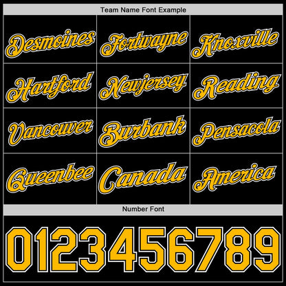 Custom Black Gold-White Authentic Basketball Jersey - Sky-Custom