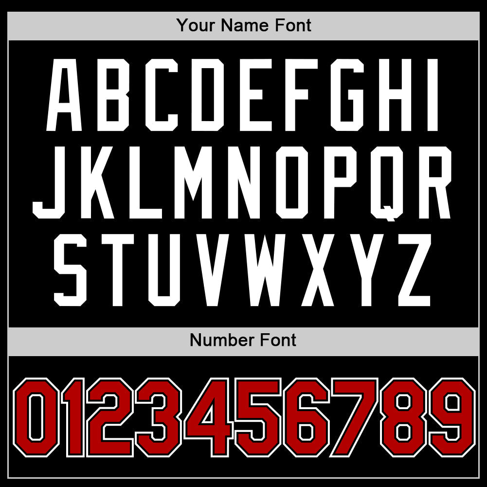 Custom Black Red-White Authentic Basketball Jersey - Sky-Custom