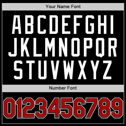 Custom Black Red-White Authentic Basketball Jersey - Sky-Custom