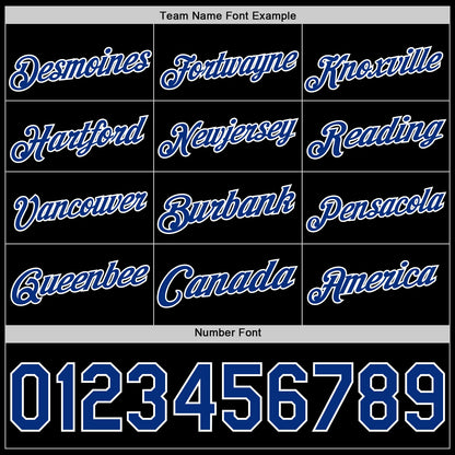 Custom Black Royal-White Authentic Basketball Jersey - Sky-Custom