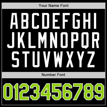 Custom Black Neon Green-White Authentic Basketball Jersey - Sky-Custom