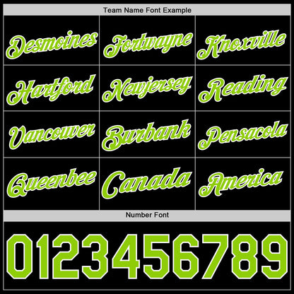 Custom Black Neon Green-White Authentic Basketball Jersey - Sky-Custom