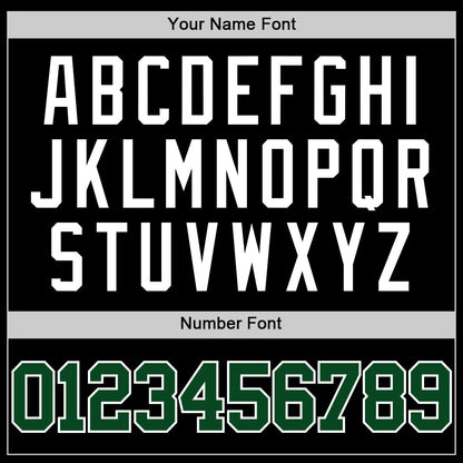 Custom Black Green-White Authentic Basketball Jersey - Sky-Custom