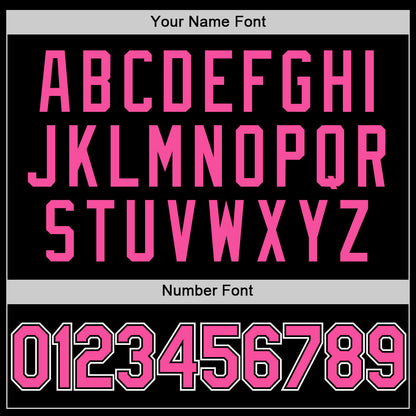 Custom Black Pink-White Authentic Basketball Jersey - Sky-Custom