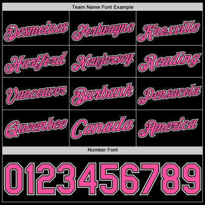 Custom Black Pink-White Authentic Basketball Jersey - Sky-Custom