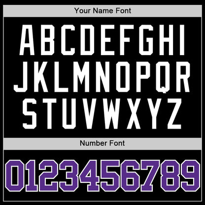 Custom Black Purple-White Authentic Basketball Jersey - Sky-Custom